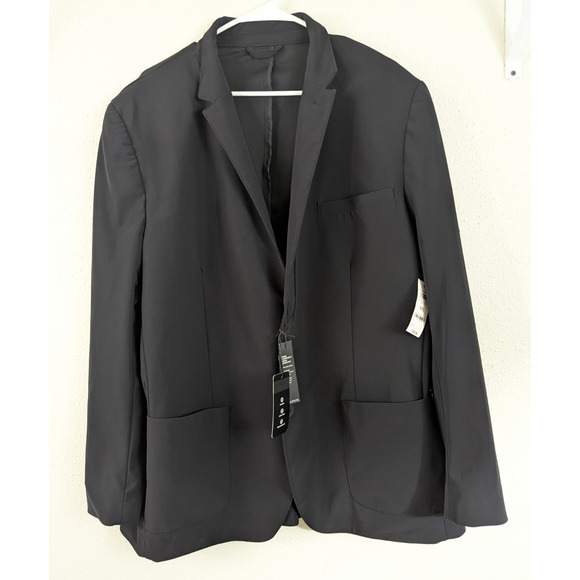 Alfani sz XXL Alfatech Stretch Blazer Jacket men black 0353 - Picture 1 of 6